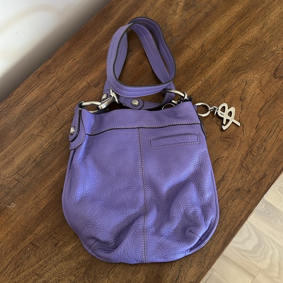 B Makowsky Purple Leather Purse - Picture 4 of 4